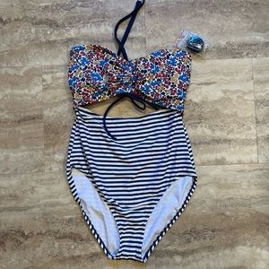 One piece cut out swimsuit